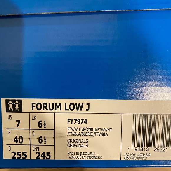 Adidas Forum Low Women’s size 7 Royal blue/white - Picture 4 of 5